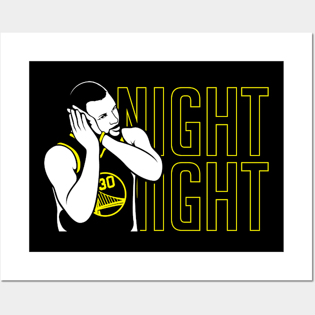 Stephen Curry Night Night Wall Art by rezaalfarid